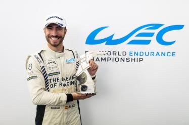 RIBERAS Alex (spa), Heart of Racing Team, Aston Martin Vantage GT3, portrait, Wingfoot Award during the 2024 Rolex 6 Hours of Sao Paulo, 5th round of the 2024 FIA World Endurance Championship, from July 12 to 14, 2024 on the Autódromo José Carlos Pace in Interlagos, Brazil - Photo Javier Jimenez / DPPI
