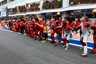 54 FLOHR Thomas (swi), CASTELLACCI Francesco (ita), RIGON Davide (ita), Vista AF Corse, Ferrari 296 GT3 #54, celebration during the 2024 6 Hours of Fuji, 7th round of the 2024 FIA World Endurance Championship, from September 13 to 15, 2024 on the Fuji Speedway in Oyama, Shizuoka, Japan - Photo Joao Filipe / DPPI