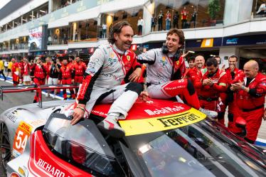 54 FLOHR Thomas (swi), CASTELLACCI Francesco (ita), RIGON Davide (ita), Vista AF Corse, Ferrari 296 GT3 #54, celebration during the 2024 6 Hours of Fuji, 7th round of the 2024 FIA World Endurance Championship, from September 13 to 15, 2024 on the Fuji Speedway in Oyama, Shizuoka, Japan - Photo Joao Filipe / DPPI