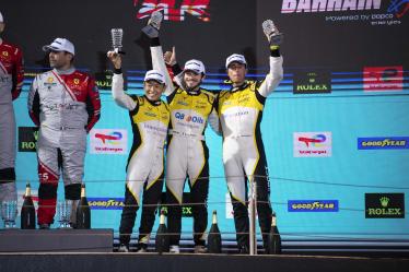 82 JUNCADELLA Daniel (spa), BAUD Sébastien (fra), KOIZUMI Hiroshi (jpn), TF Sport, Corvette Z06 GT3.R #82, LM GT3, podium during the 2024 8 Hours of Bahrain, 8th round of the 2024 FIA World Endurance Championship, from October 31 to November 2, 2024 on the Bahrain International Circuit in Sakhir, Bahrain - Photo Fabrizio Boldoni / DPPI