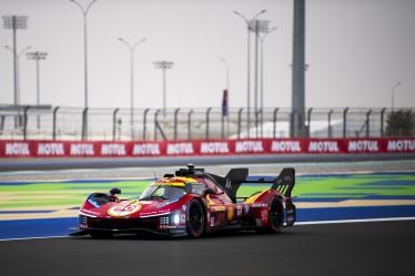 50 FUOCO Antonio (ita), MOLINA Miguel (spa), NIELSEN Nicklas (dnk), Ferrari AF Corse, Ferrari 499P #50, Hypercar, action during the Qatar 1812 KM, 1st round of the 2025 FIA World Endurance Championship, from February 25 to 28, 2025 on the Losail International Circuit in Lusail, Qatar - Photo Fabrizio Boldoni / DPPI